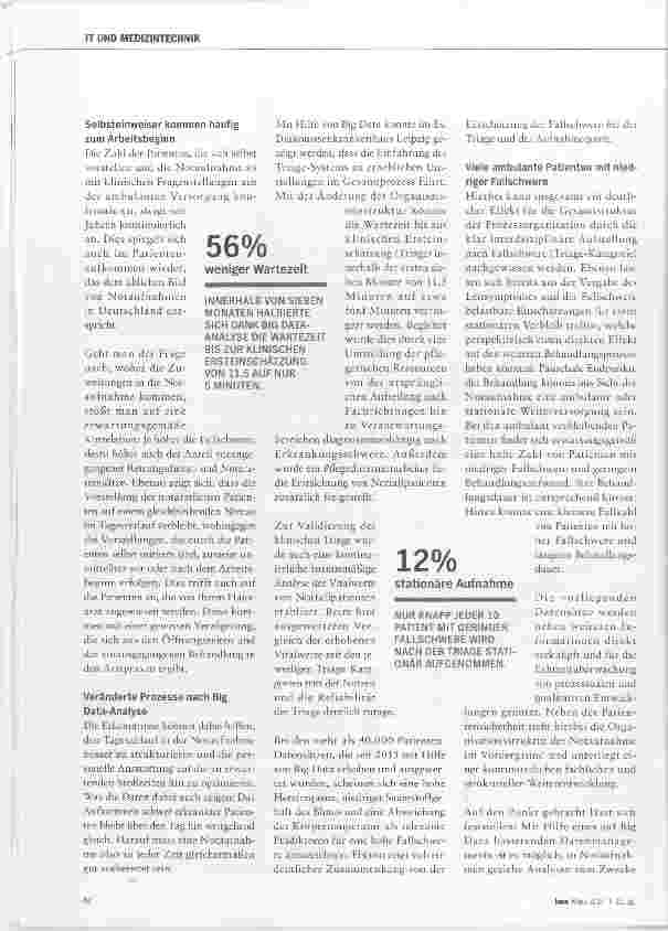 Vorschauseite 3: Big Data in der Notaufnahme