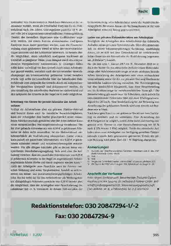 Vorschauseite 2: Steuerliche Aspekte bei der Überlassung und Nutzung von (Elektro-)Fahrrädern