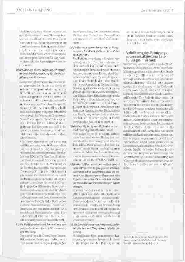 Vorschauseite 2: Validierung des Reinigungsprozesses im Rahmen der Wiederaufbereitung von Medizin- Produkten was bedeutet das?