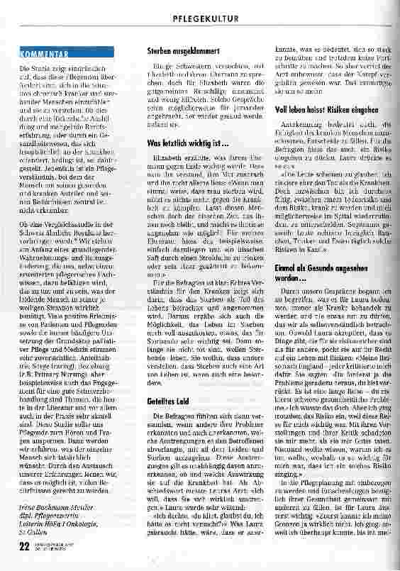 Vorschauseite 3: Wenn du krank bist, gehörst du zu einer anderen Gattung Mensch Die lebendigen Anteile im kranken und sterbenden Menschen