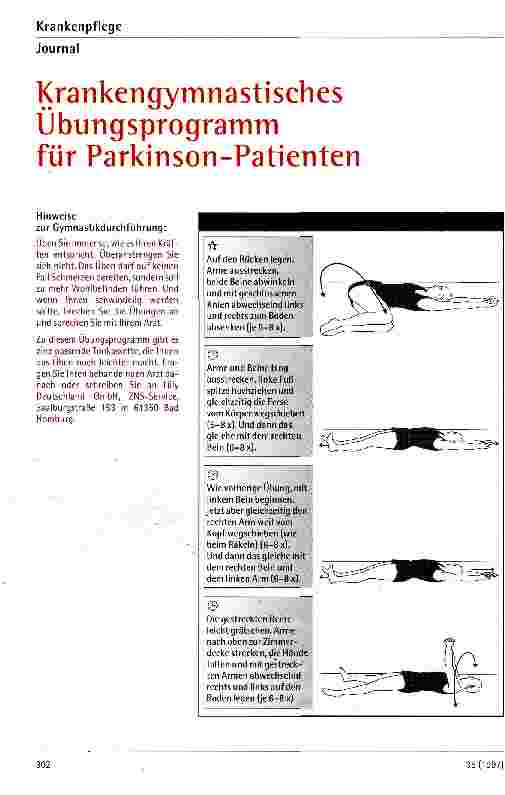 Vorschauseite 1: Krankengymnastik-Übungsprogramm für Parkinson-Patienten