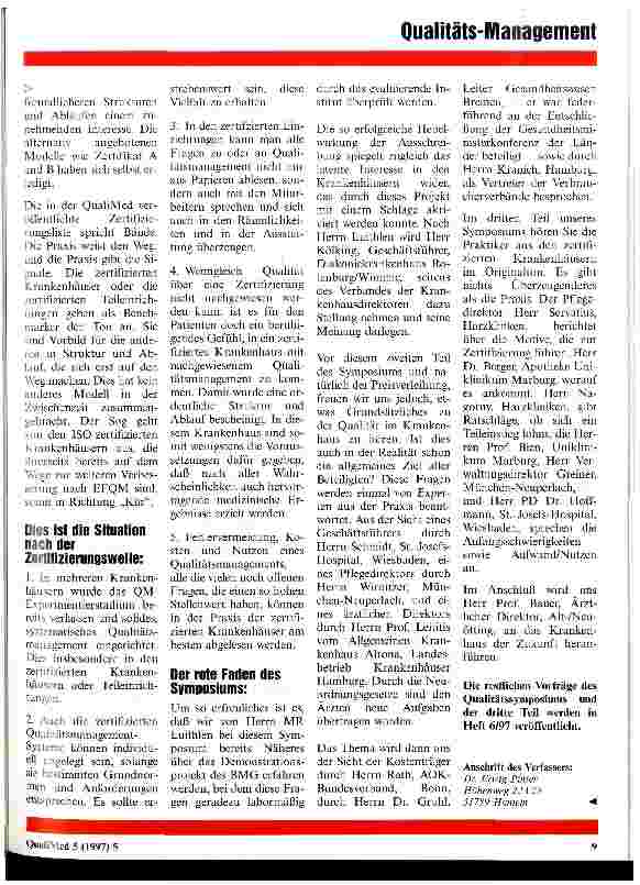 Vorschauseite 3: Umfassendes Qualitätsmanagement im Krankenhaus Einführung in das Thema