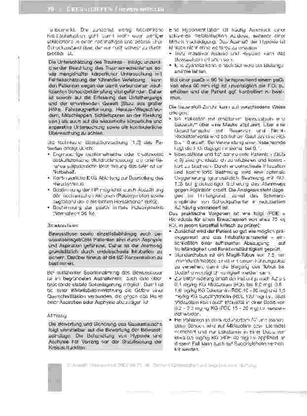 Vorschauseite 5: Die Erstversorgung des polytraumatisierten Patienten