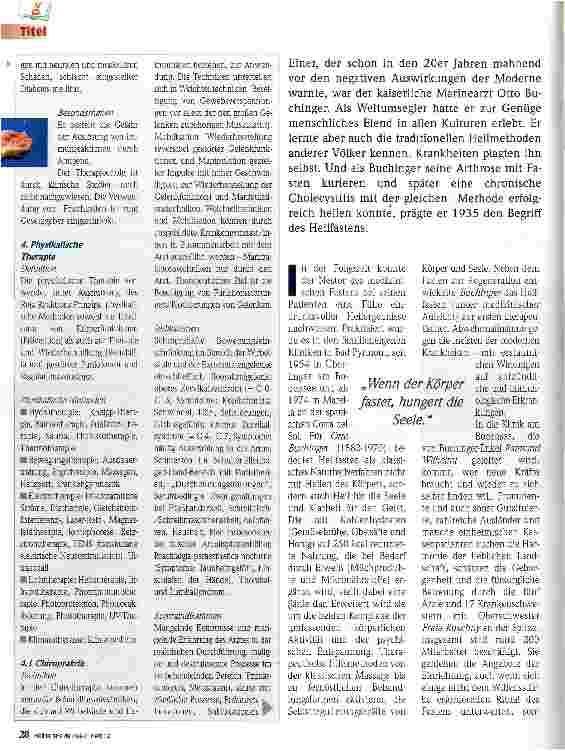 Vorschauseite 1: Heilfasten nach Buchinger