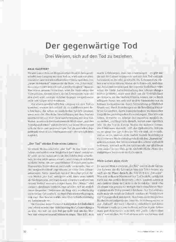 Vorschauseite 1: Der gegenwärtige Tod