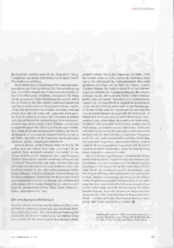 Vorschauseite 2: Der gegenwärtige Tod