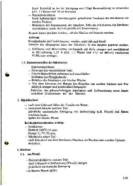 Vorschauseite 3: Hygieneplan für die Frühgeborenenstation