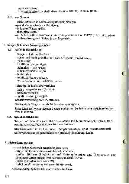 Vorschauseite 4: Hygieneplan für die Frühgeborenenstation