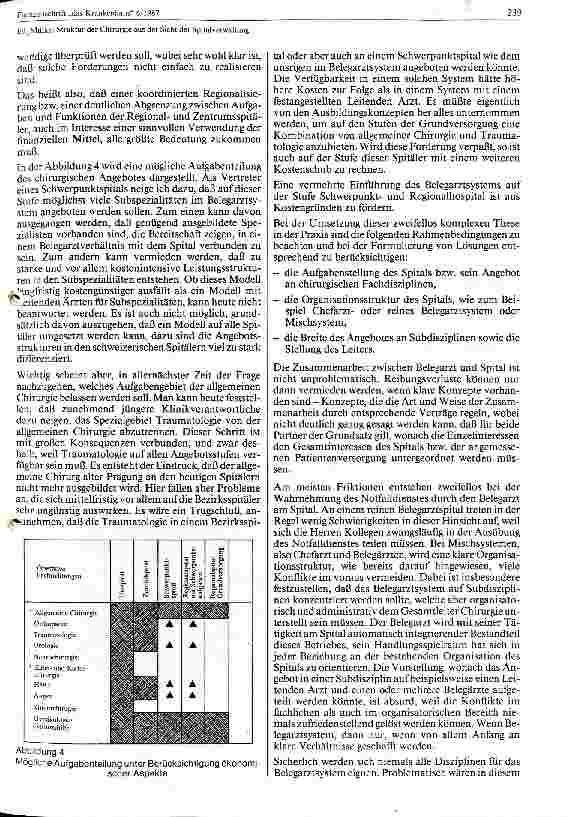 Vorschauseite 4: Struktur der Chirurgie aus der Sicht der Spitalverwaltung