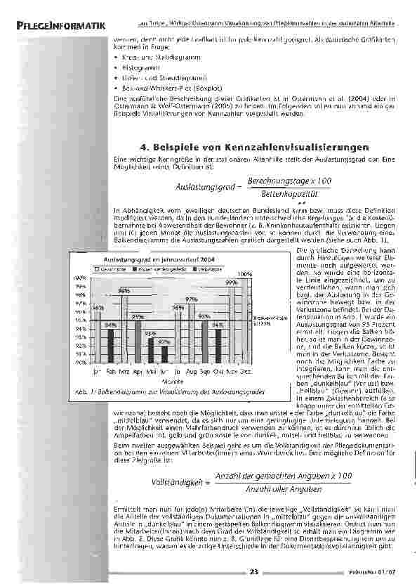 Vorschauseite 3: Visualisierung von Pflegekennzahlen in der stationären Altenhilfe