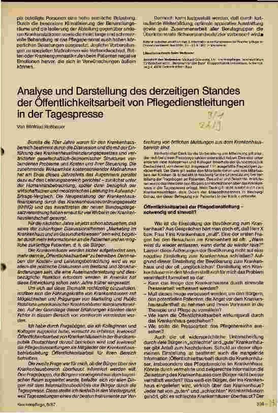 Vorschauseite 6: Intensivpflegerische Versorgung und psychische Betreuung Schwerbrandverletzter