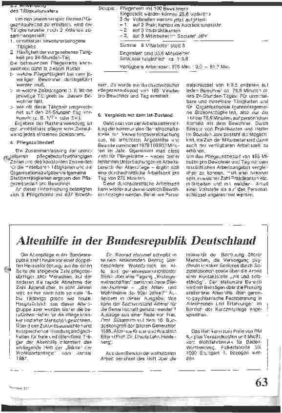 Vorschauseite 2: Personalbedarfsermittlung in Altenpflegeheimen