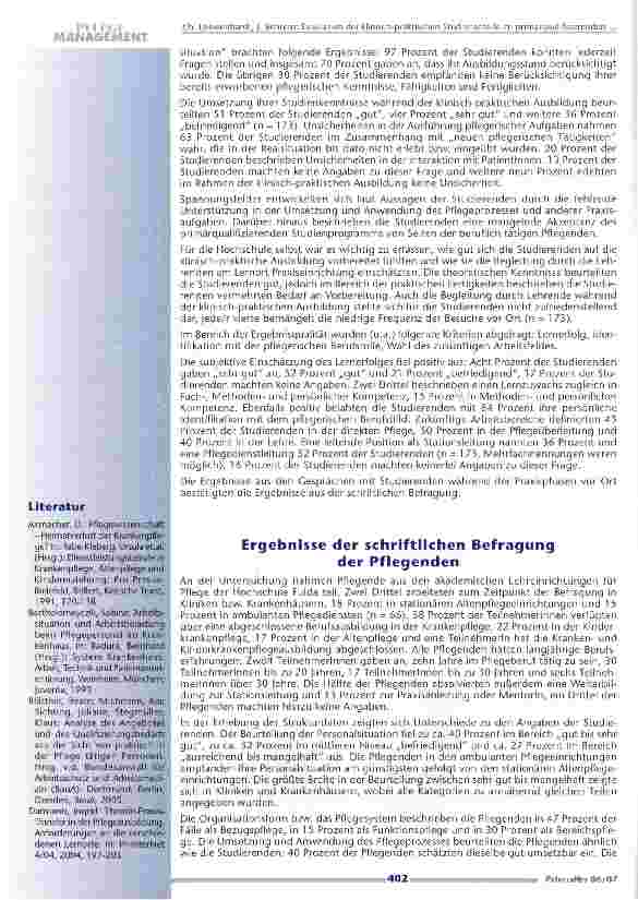 Vorschauseite 5: Evaluation der klinisch-praktischen Studienanteile im primärqualifizierenden Studiengang Pflege: Das Fuldaer Modell