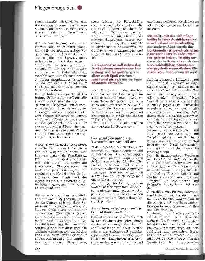 Vorschauseite 3: Und wenn es keinen Spaß macht ... 1. Teil Supervision als unterstützendes Moment für Schwestern unf Pfleger in der stationären Psychotherapie