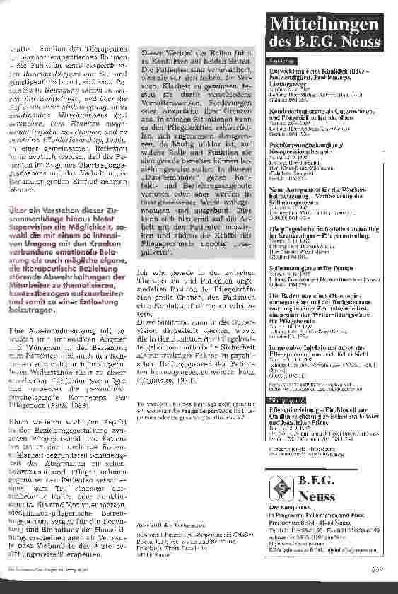 Vorschauseite 6: Und wenn es keinen Spaß macht ... 1. Teil Supervision als unterstützendes Moment für Schwestern unf Pfleger in der stationären Psychotherapie