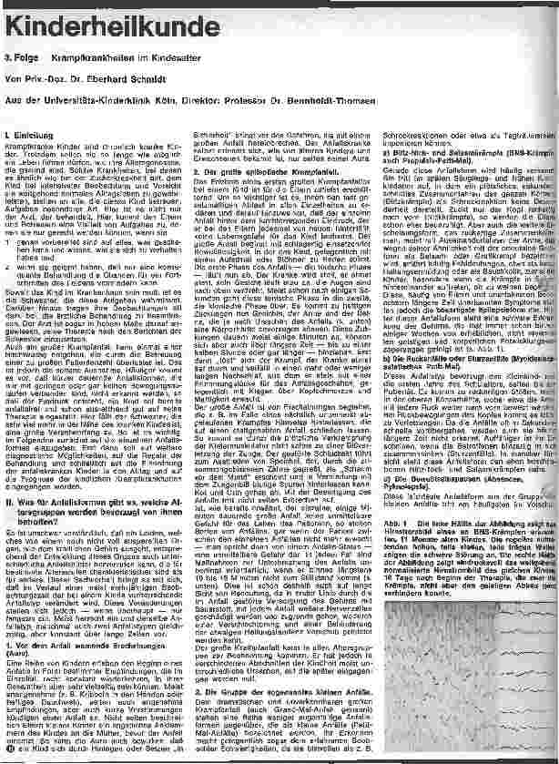Vorschauseite 1: Kinderheilkunde 3. Folge: Krampfkrankheiten im Kindesalter