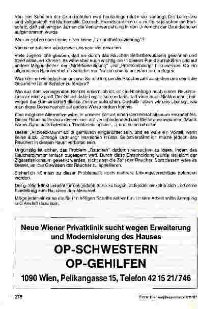 Vorschauseite 5: Das Rauchen an unserer Schule 2. Teil