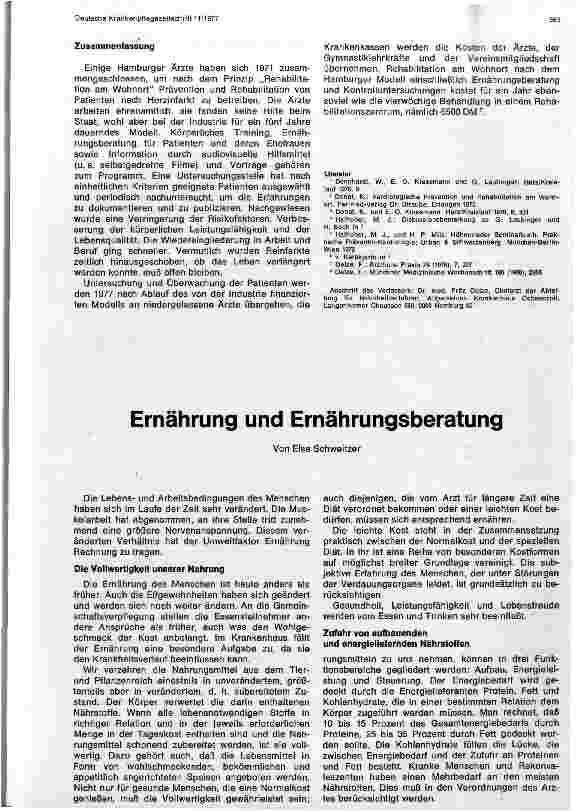 Vorschauseite 1: Ernährung und Ernährungsberatung
