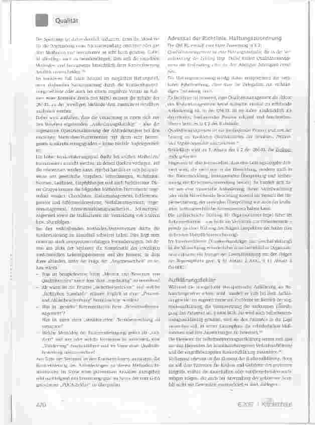 Vorschauseite 4: Die neue QM-Richtlinie für Krankenhäuser