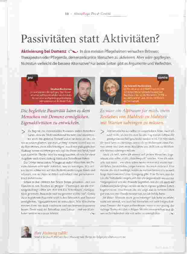 Vorschauseite 1: Passivitäten statt Aktivitäten?