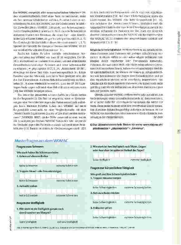 Vorschauseite 2: Assessment: WOMAC Arthrose evaluieren