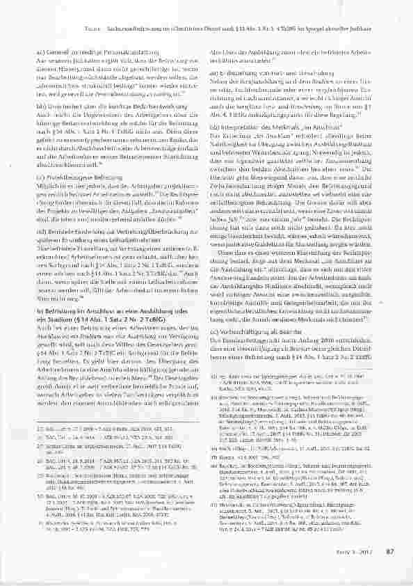 Vorschauseite 4: Sachgrundbefristung im öffentlichen Dienst nach § 14 Abs. 1 Nr. 1-4 TzBfG im Spiegel aktueller Judikate