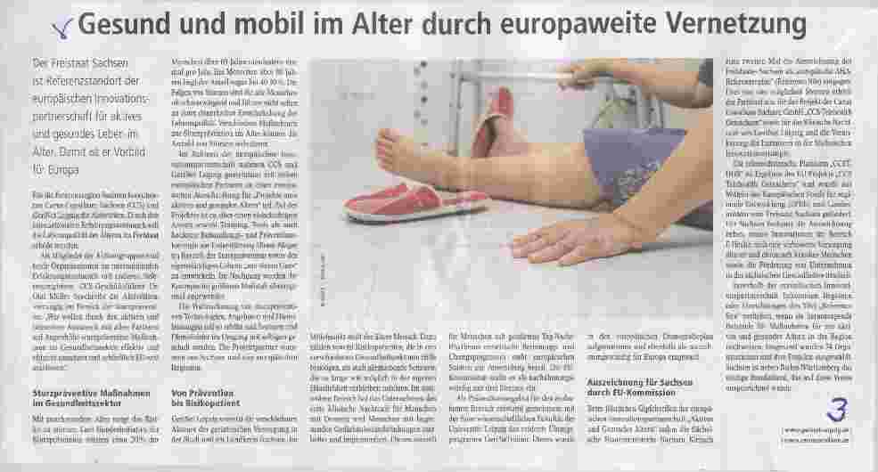 Vorschauseite 1: Gesund und mobil im Alter durch europaweite Vernetzung