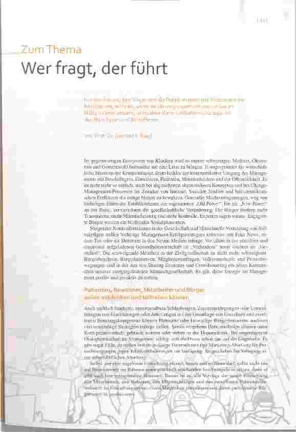 Vorschauseite 1: Wer fragt, der führt