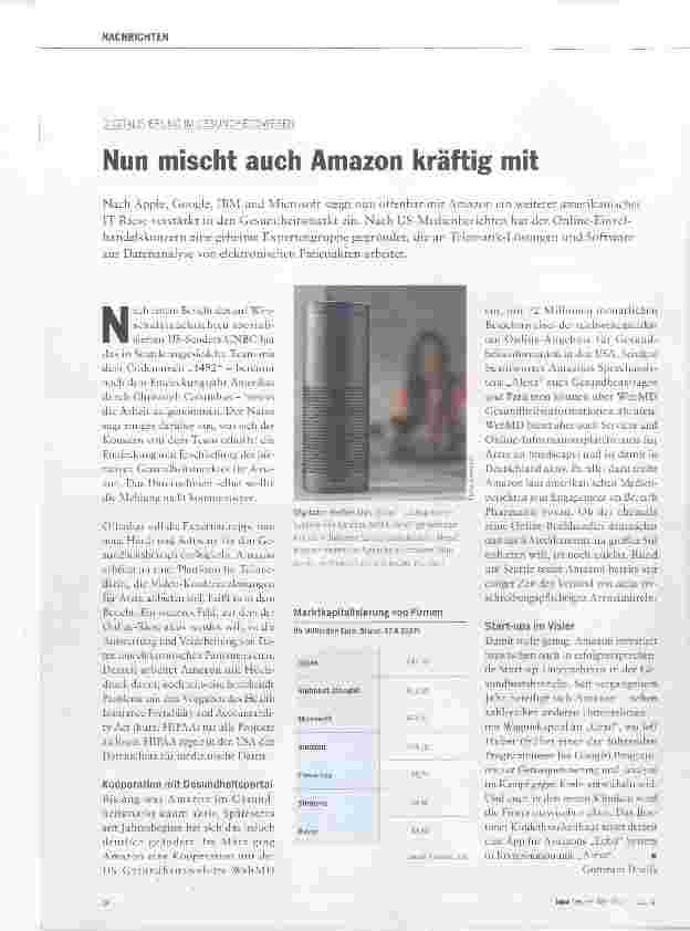 Vorschauseite 1: Nun mischt auch Amazon kräftig mit