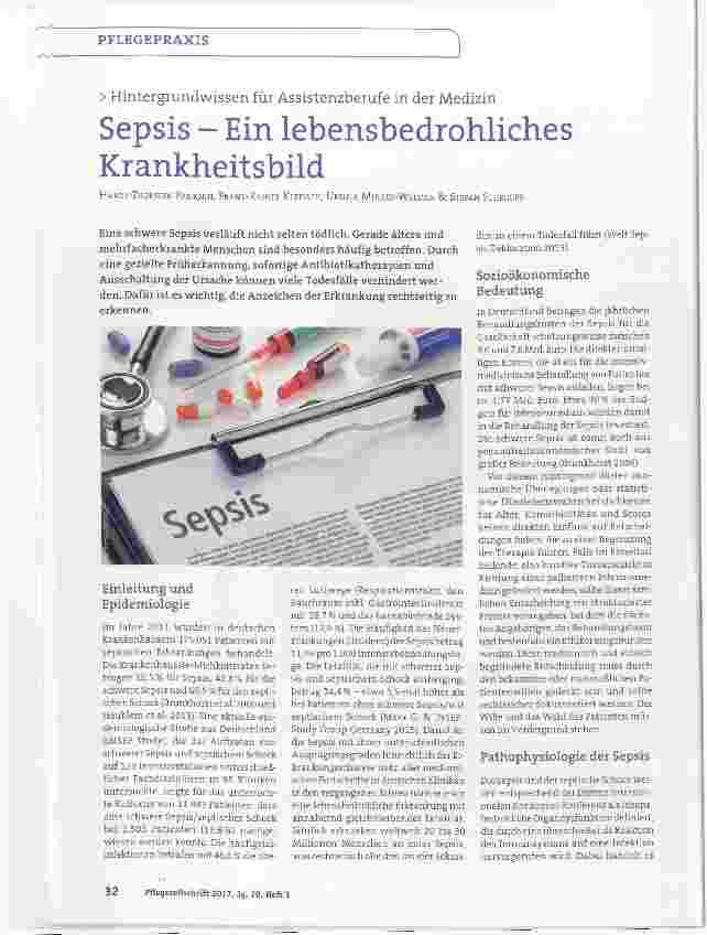 Vorschauseite 1: Sepsis - Ein lebensbedrohliches Krankheitsbild
