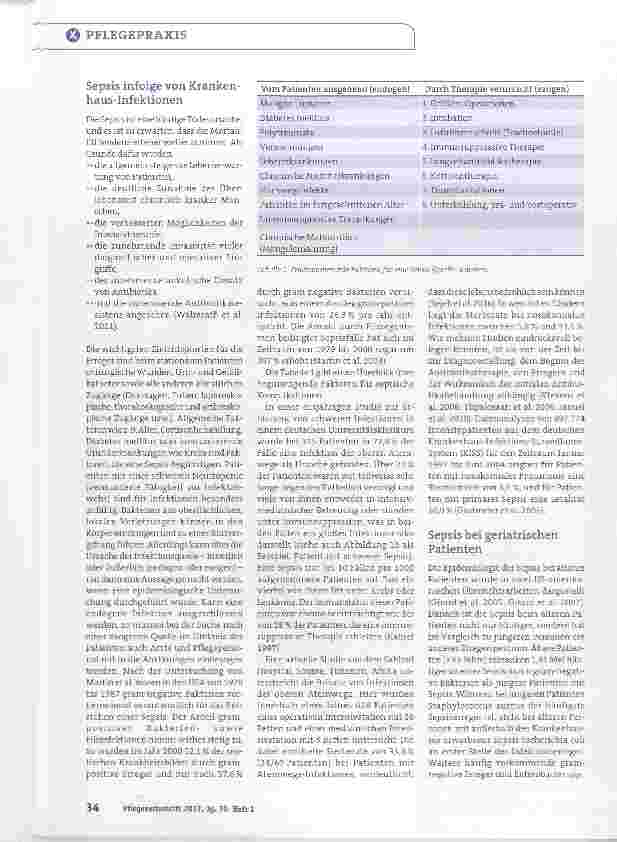 Vorschauseite 3: Sepsis - Ein lebensbedrohliches Krankheitsbild
