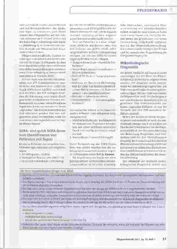 Vorschauseite 6: Sepsis - Ein lebensbedrohliches Krankheitsbild