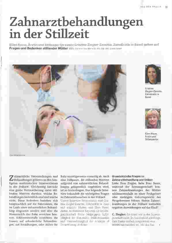 Vorschauseite 1: Zahnarztbehandlungen in der Stillzeit