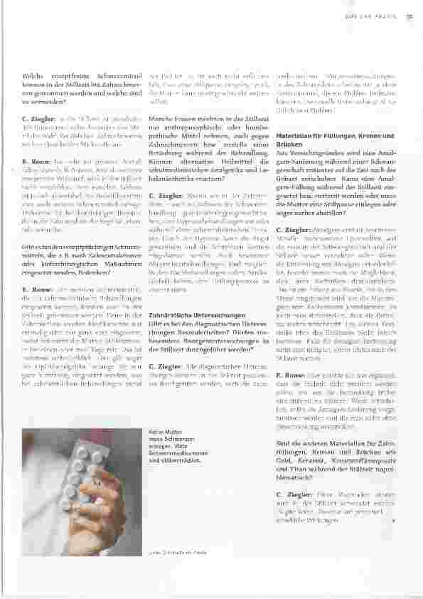 Vorschauseite 3: Zahnarztbehandlungen in der Stillzeit