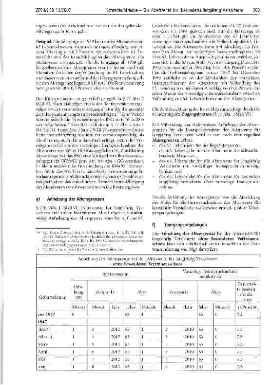 Vorschauseite 3: Die Altersrente für (besonders) langjährig Versicherte