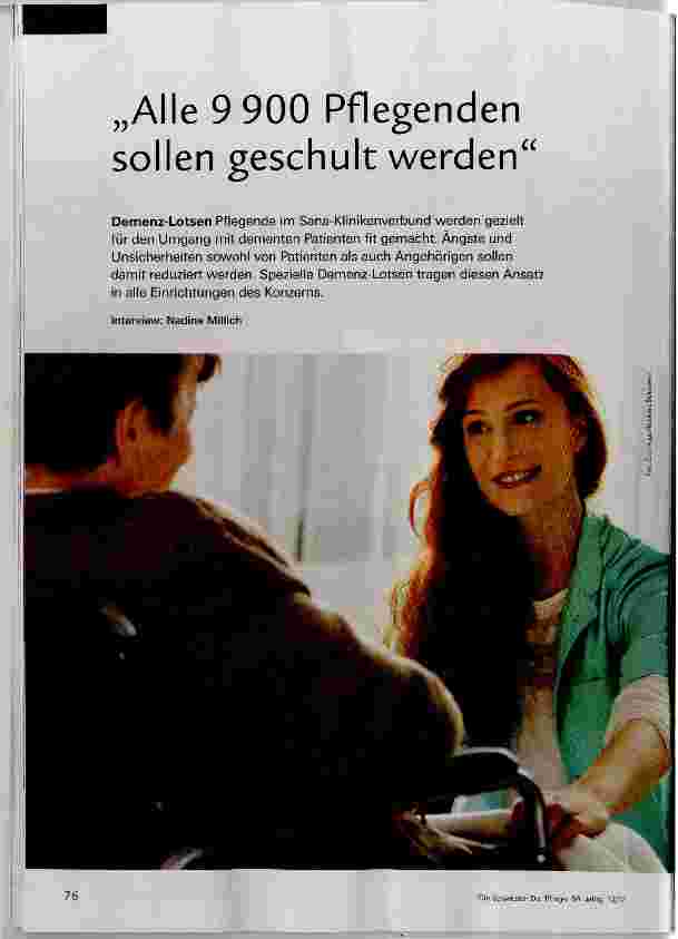 Vorschauseite 1: Alle 9 900 Pflegenden sollen geschult werden