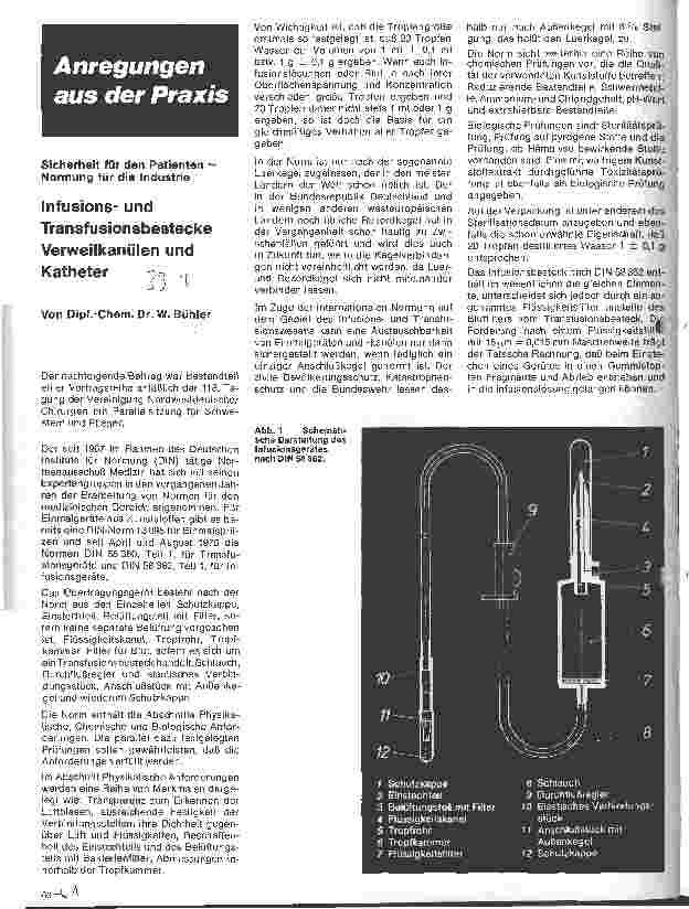 Vorschauseite 1: Infusions-und Transfusionsbestecke Verweilkanülen und Katheter