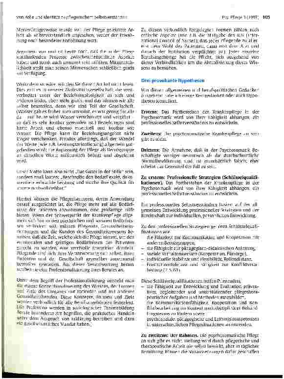 Vorschauseite 4: Von Rolle und Identität zu pflegerischen Selbstverständnis
