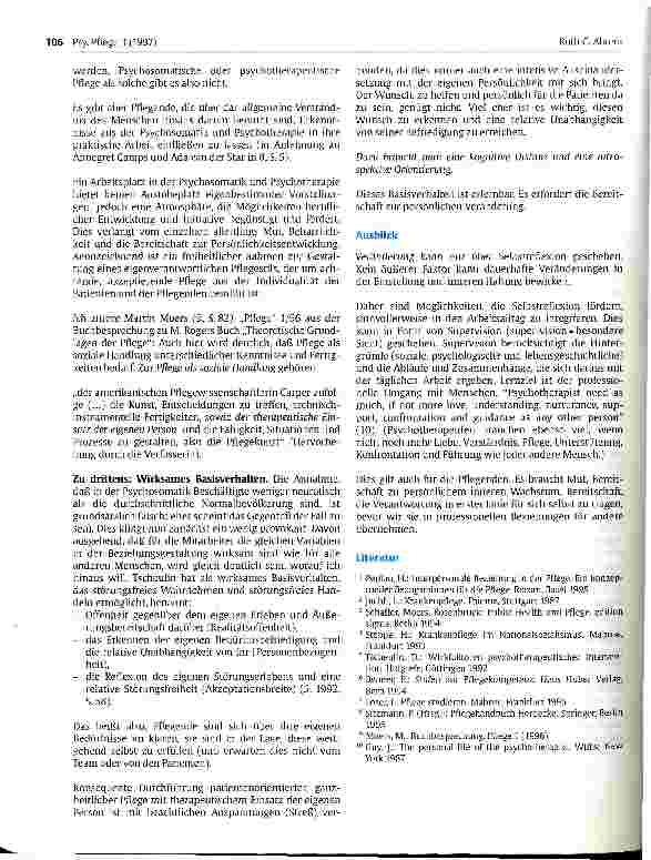 Vorschauseite 5: Von Rolle und Identität zu pflegerischen Selbstverständnis