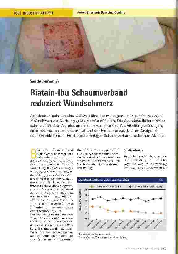 Vorschauseite 1: Biatain-Ibu Schaumverband reduziert Wundschmerz
