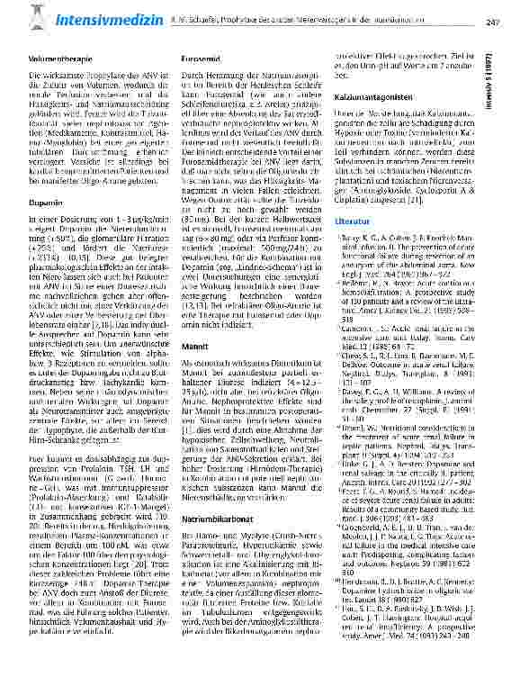 Vorschauseite 3: Prophylaxe des akuten Nierenversagens in der Intensivmedizin