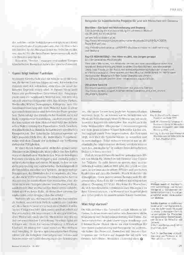 Vorschauseite 2: Können Künste Teilhabe ermöglichen?