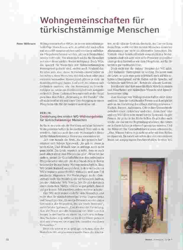 Vorschauseite 1: Wohngemeinschaften für türkischstämmige Menschen