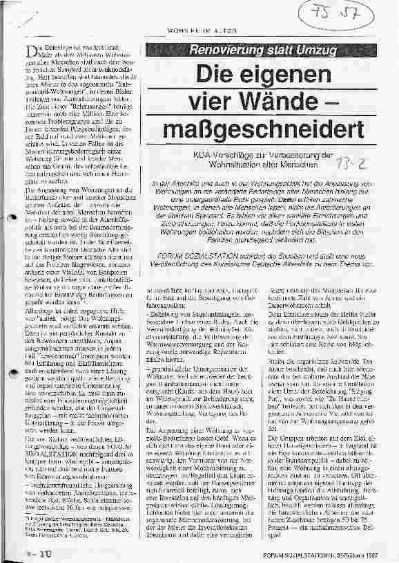 Vorschauseite 1: Renovierung statt Umzug Die eigenen vier Wände - maßgeschneidert