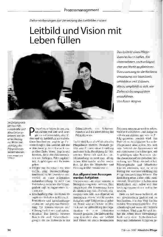 Vorschauseite 1: Leitbild und Vision mit Leben füllen