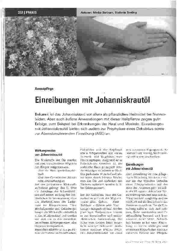 Vorschauseite 1: Einreibungen mit Johanniskrautöl