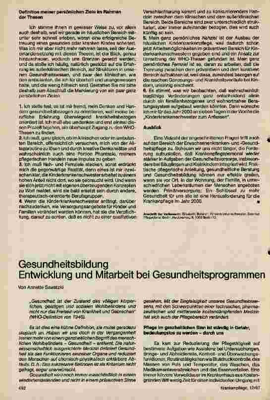 Vorschauseite 4: Gesundheit für Kinder: Chancen und Risiken