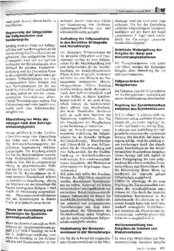 Vorschauseite 2: Änderungsverordnung zur BPflV Der Kabinettsbeschluß