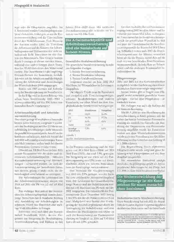 Vorschauseite 2: Sozialbericht 2015-2016: Aktivitäten des Sozialministeriums und Analysen