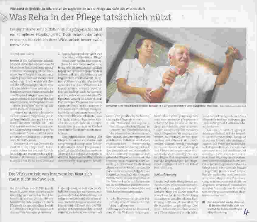 Vorschauseite 1: Was Reha in der Pflege tatsächlich nützt
